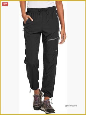 Quick Dry Water Resistant Hiking Pants Elastic Waist Cargo